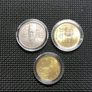 특년 1977년 3종주화 100.10.5원 3종일괄.주