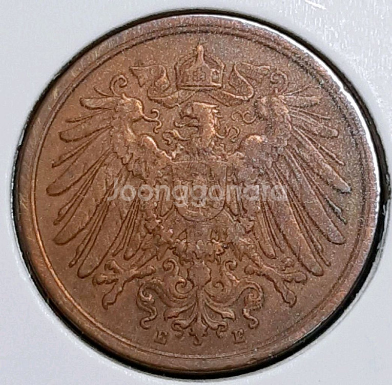 독일 1906년 2페닝.외국주화 주화 화폐 동전--0