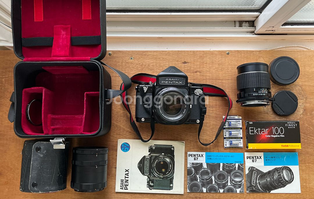 펜탁스67 바디, 105mm, 165mm 렌즈 일괄--0