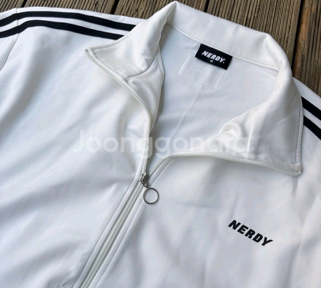 널디 화이트 흰검 트랙탑 져지집업 105/XL--1