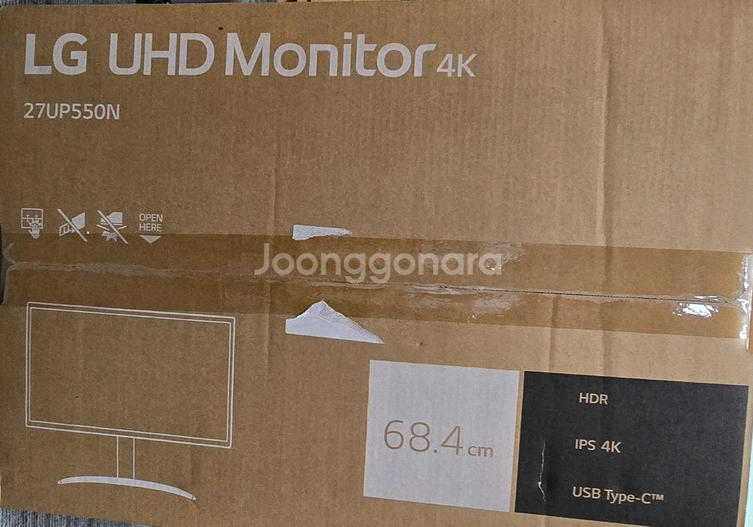 엘지 모니터 27up550(미개봉) 과 27ul550--0
