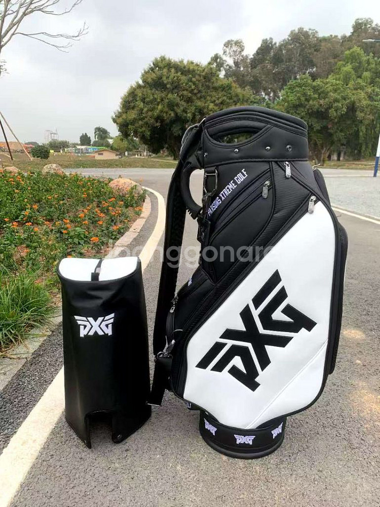 pxg 투어백 골프백 캐디백 화이트 새상품--0