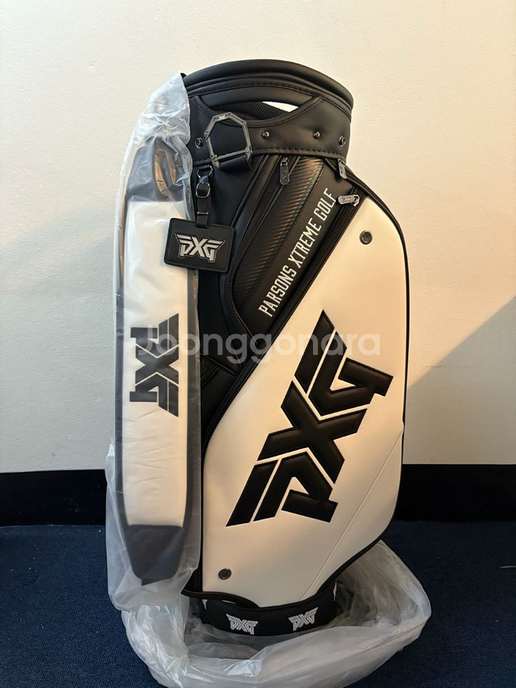 pxg 투어백 골프백 캐디백 화이트 새상품--1