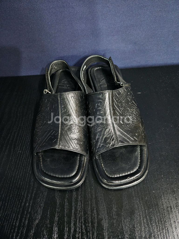 ICINOO HOMME 문양 블랙 남성 270 가죽샌들--0