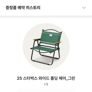 스타벅스 와이드 폴딩 체어 그린 멀티플백 교환