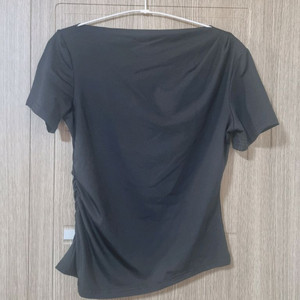댄스복 언발란스 반팔 티셔츠 블랙