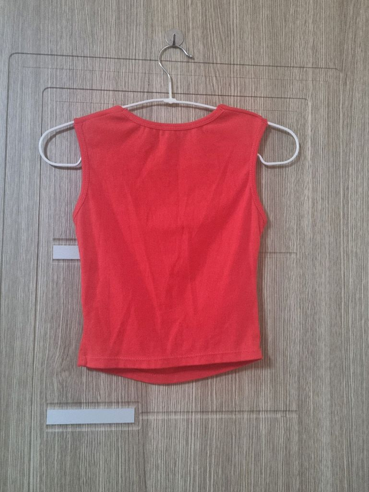 댄스복 스퀘어넥 나시 민소매 티셔츠 레드--1