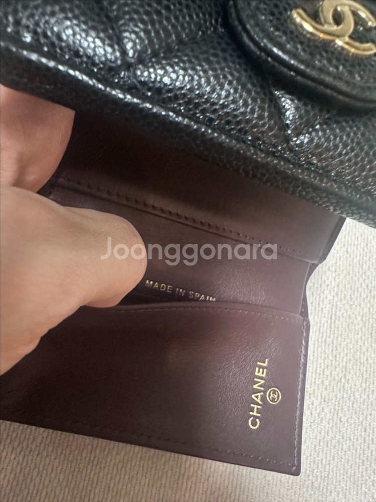 샤넬 캐비어 카드지갑 블랙 금장(모델명 AP023)--3
