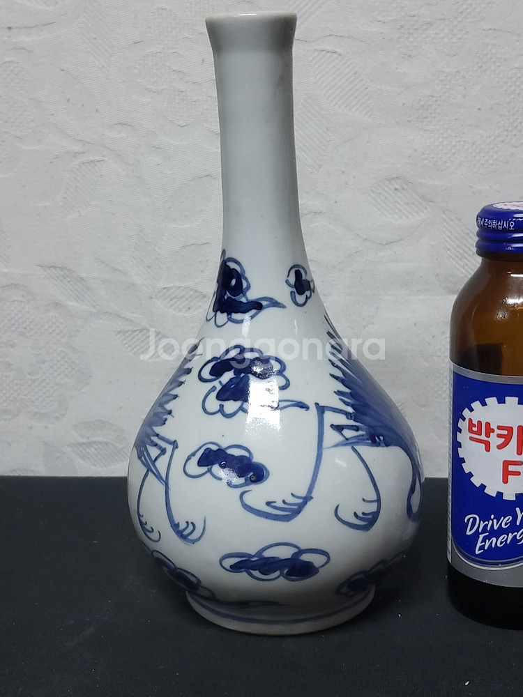 청화백자 운학문 주병--3