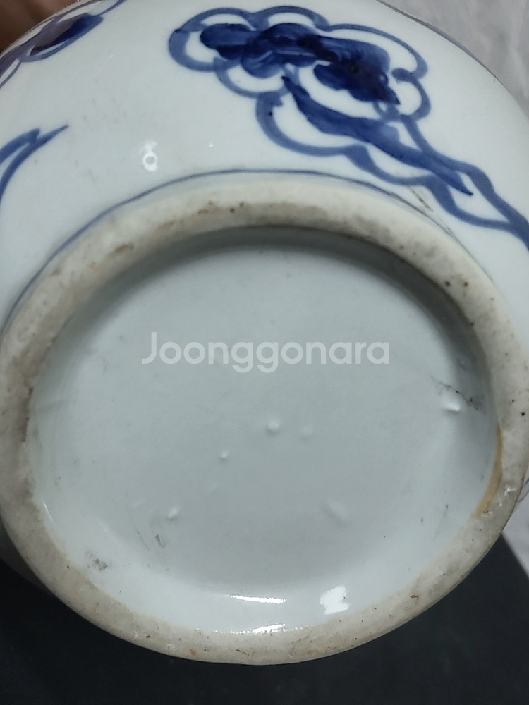 청화백자 운학문 주병--0