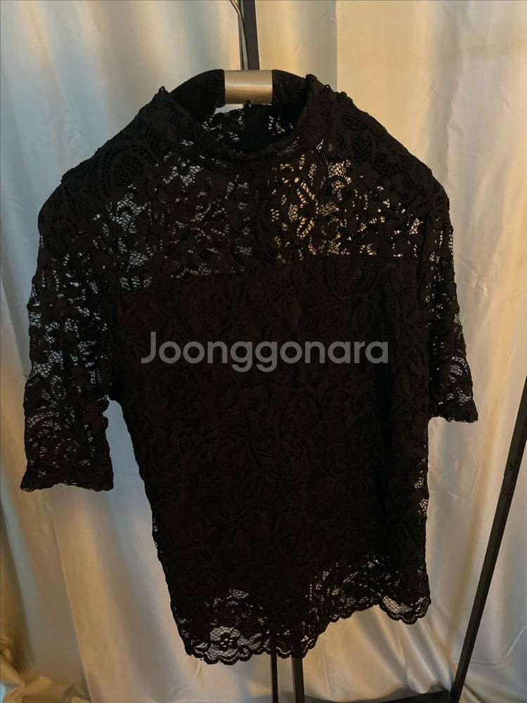 H&M 나시블라+블랙레이스 스판탑+ 플레어티 세트--3