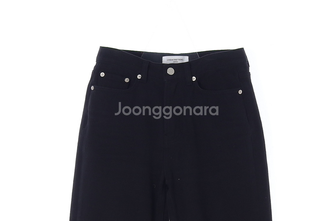 [S]원모어띵 와이드 블랙진 데님 청바지 팬츠 바지--1