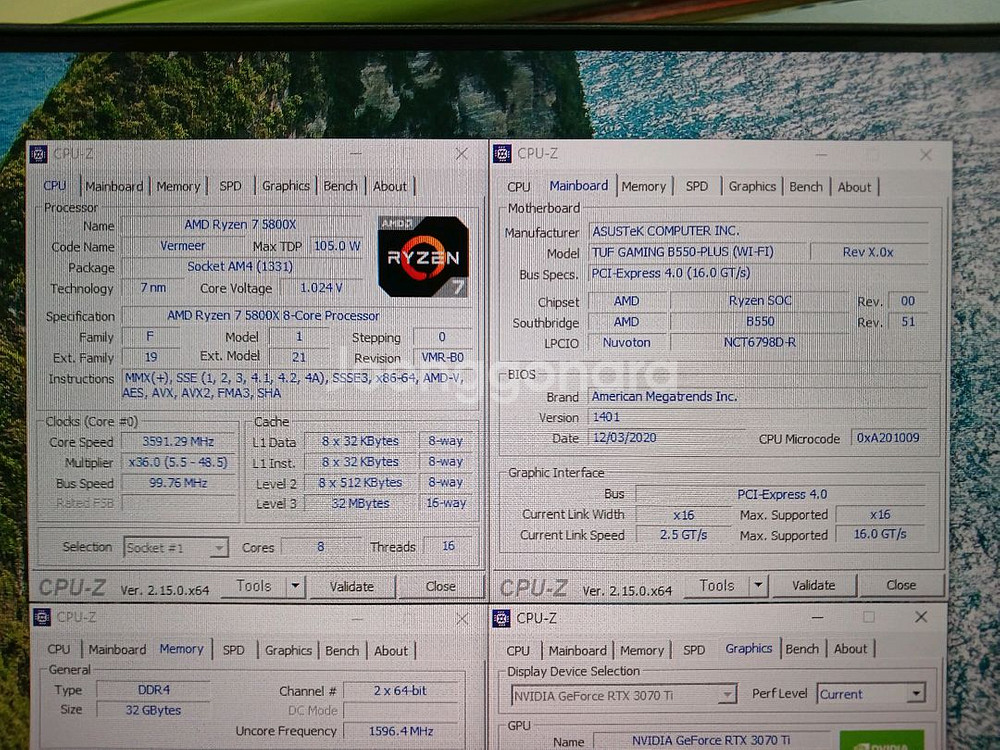라이젠 5800x rtx3070ti 32기가 컴퓨터--0