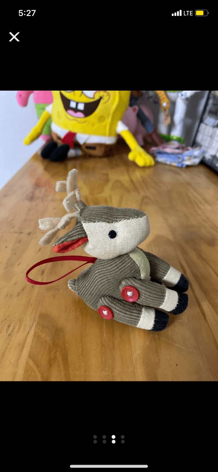 스타벅스 순록 오너먼트. 가방고리 봉제인형 이미지