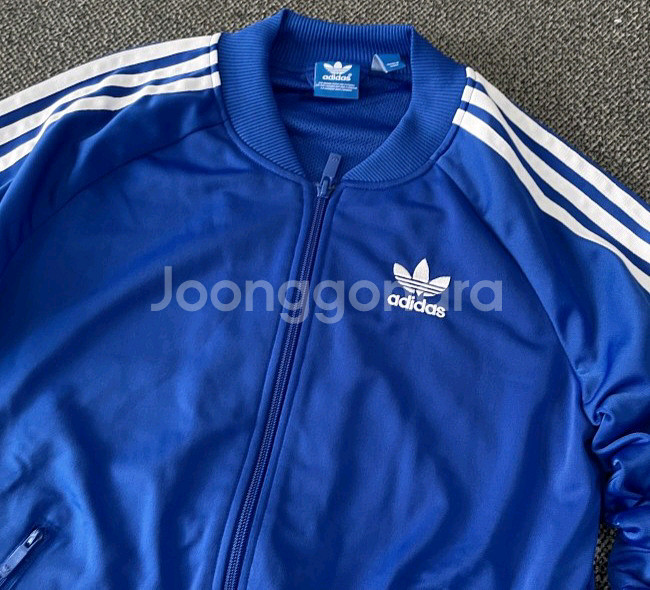 아디다스 빅로고 블루 파흰 트랙탑 져지집업 90/S--1