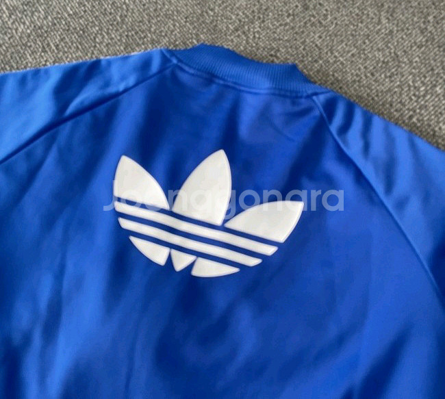 아디다스 빅로고 블루 파흰 트랙탑 져지집업 90/S--3