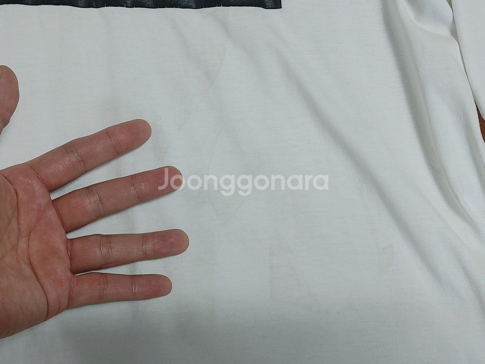 MSGM 엠에스지엠 남성 사각블랙로고 스판 반팔라운드티--3