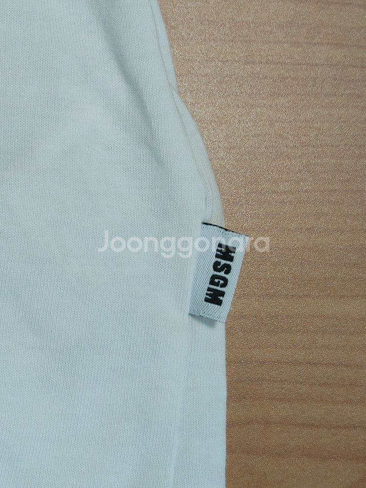 MSGM 엠에스지엠 남성 사각블랙로고 스판 반팔라운드티--9