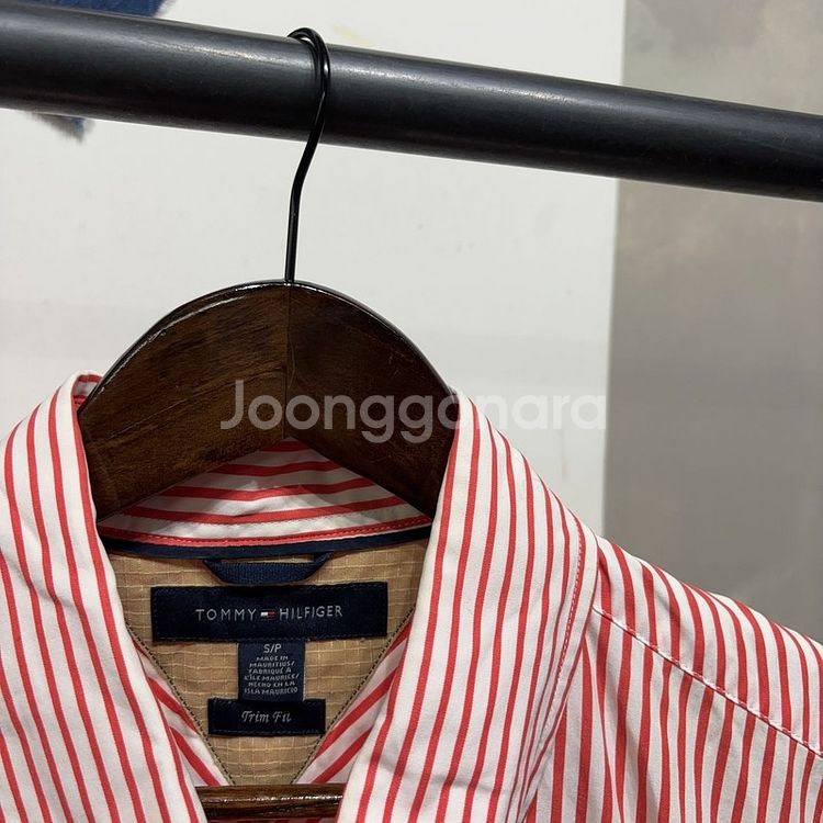 (95) 타미힐피거 캐주얼 스트라이프 반팔 셔츠 남방--3