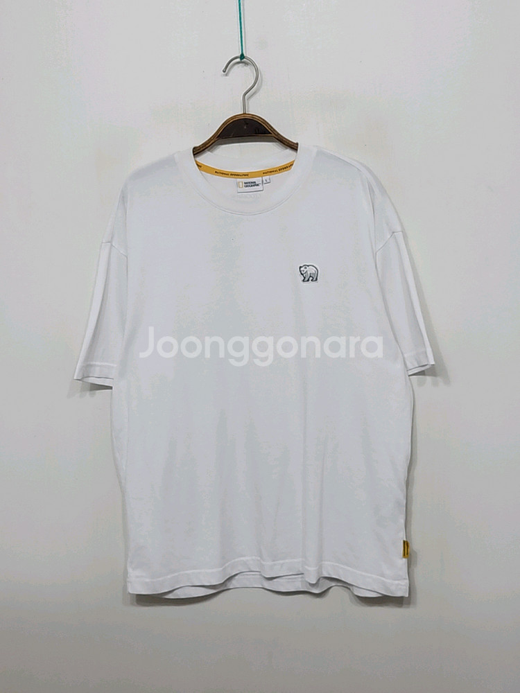 (XL) 내셔널지오그래픽 반팔티 화이트 북극곰 티셔츠--0