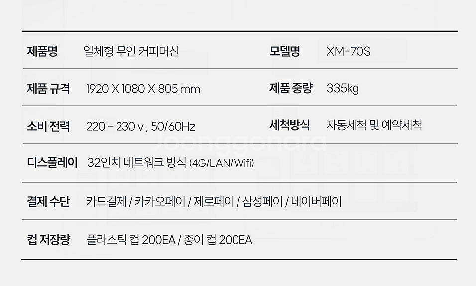 로얄선스 XM70s 무인 커피 머신 새상품--1