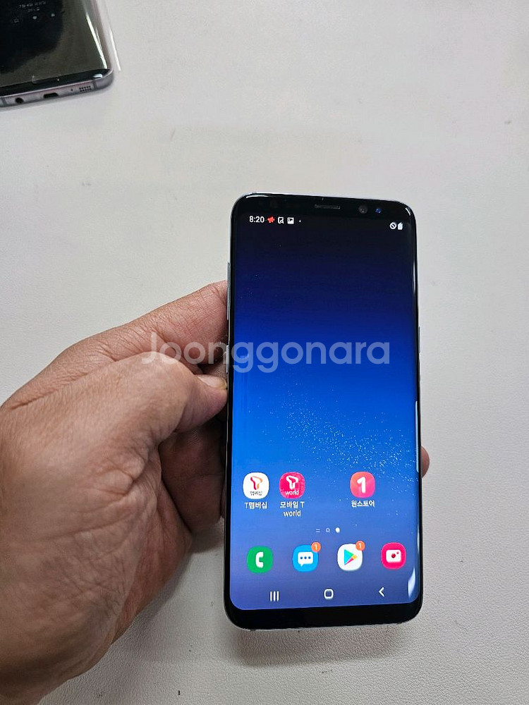 갤럭시 S8블루 정상공기기--0