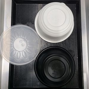 포장묭-국물뚜껑용기(전자렌지용)*80개+사각60개