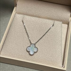 18k 반클리프 빈티지 목걸이 마더오브펄 화이트골드
