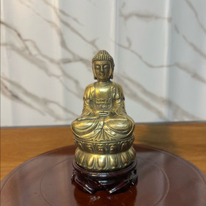 동브론즈 부처님 불상(좌대포함/수공예품)