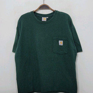 (XL) 칼하트 반팔티 녹색 포켓 면티셔츠 아메카지