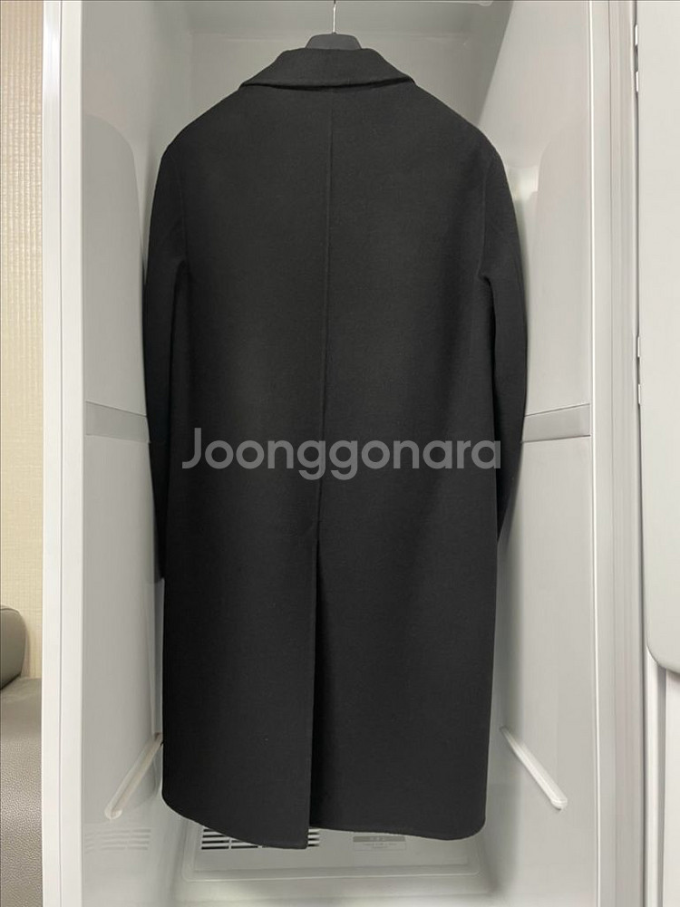 타임옴므 블랙 캐시미어 핸드메이드 더블 코트 95사이즈--1