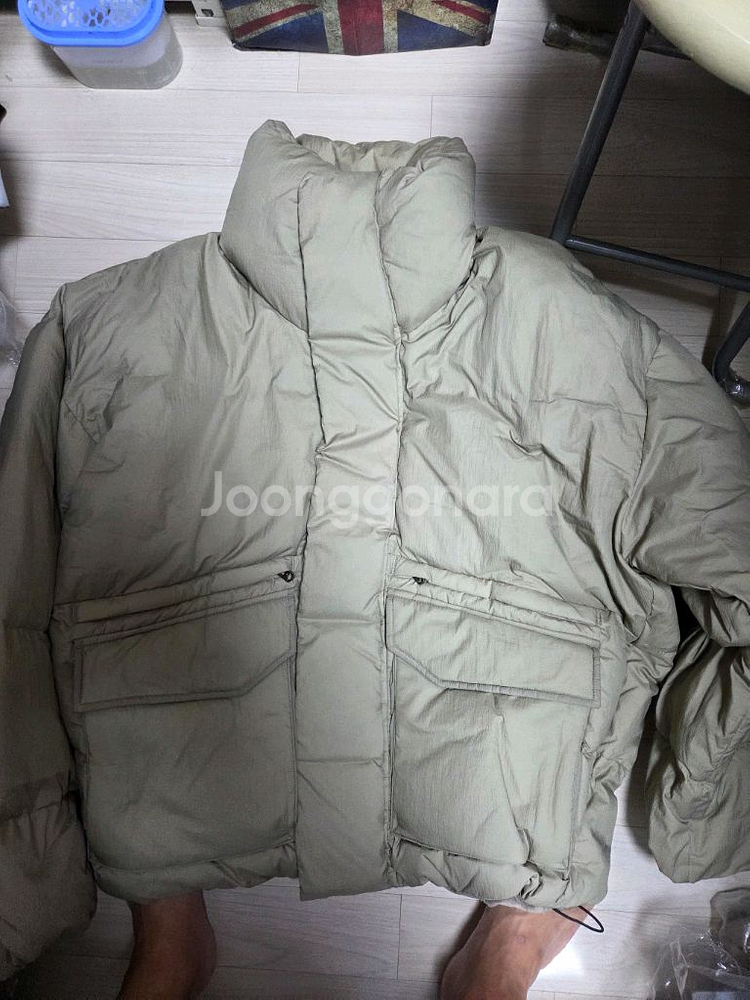 일꼬르소 구스 다운 그레이 울트라 오버핏 볼륨 퍼 숏--0