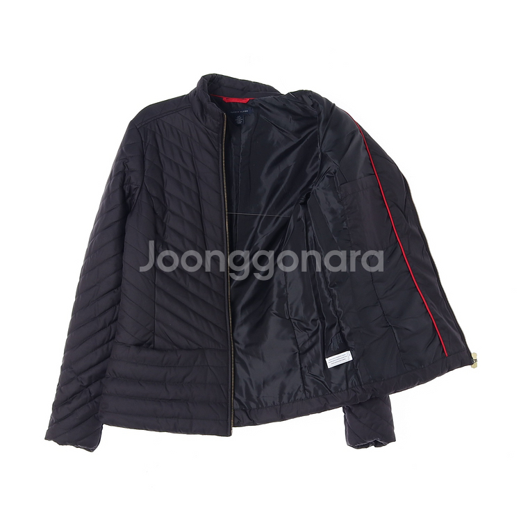 [S]타미힐피거 블랙 경량 패딩 집업 재킷--3