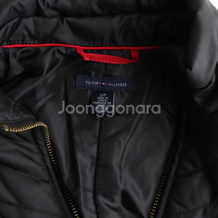 [S]타미힐피거 블랙 경량 패딩 집업 재킷--5