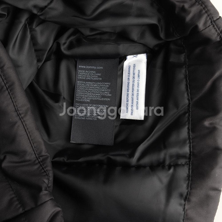 [S]타미힐피거 블랙 경량 패딩 집업 재킷--6