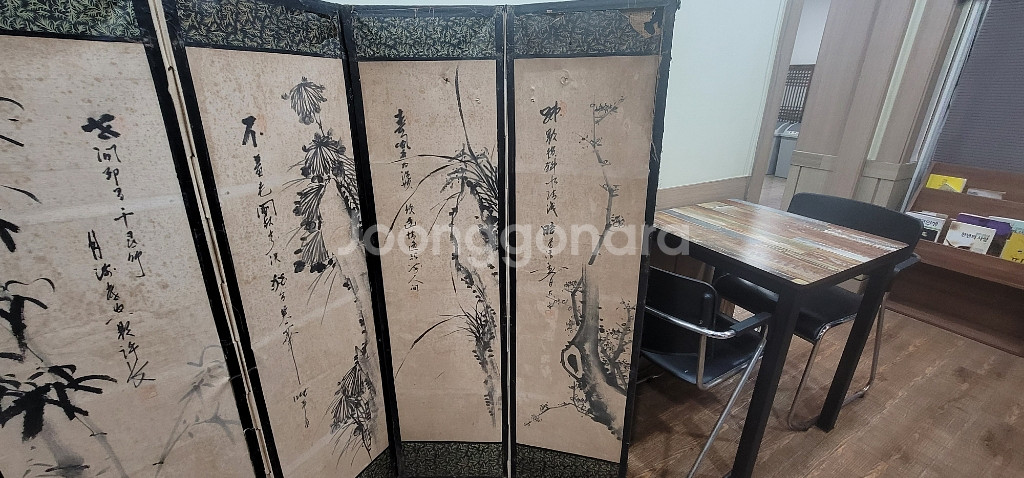 8폭 병풍 고화 한국화 골동품--2
