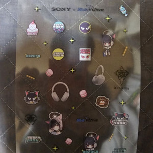 소니 블루아카이브 콜라보 스티커 삽니다