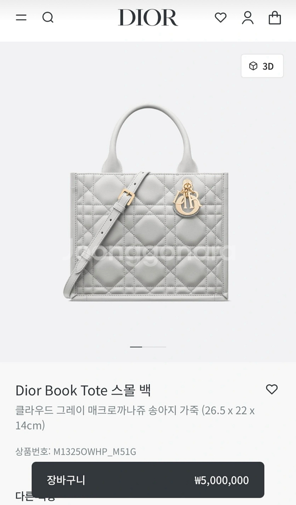 디올 북 토트 스몰 클라우드--0