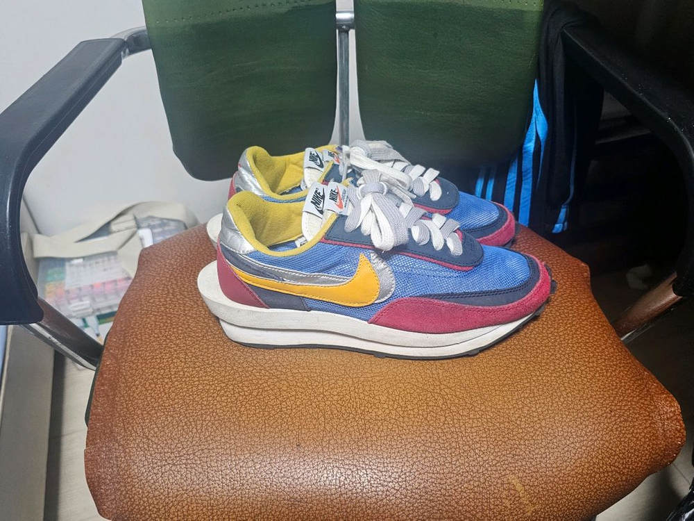 나이키 X 사카이 LD 와플 블루레드 사이즈 250mm 이미지