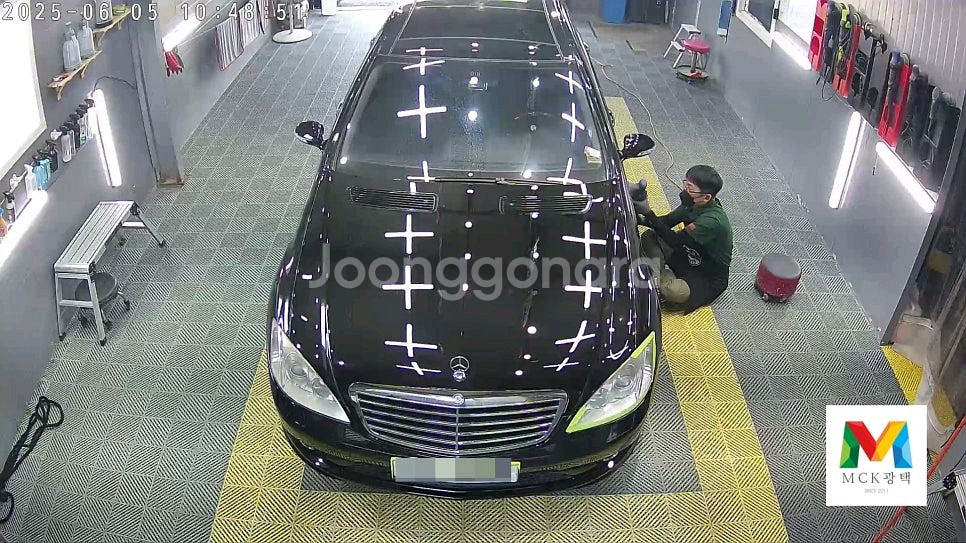 벤츠 S550 막광택플러스+유리막코팅--5