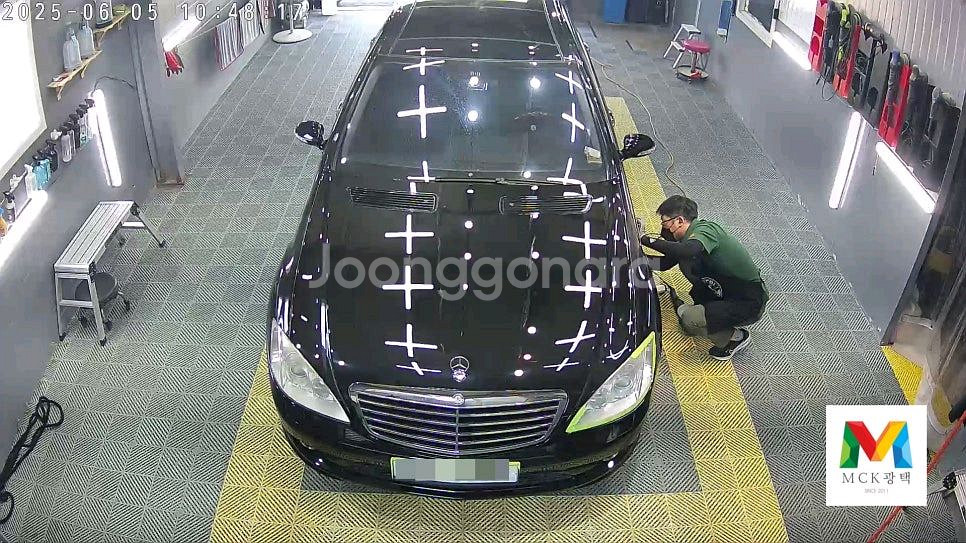 벤츠 S550 막광택플러스+유리막코팅--6
