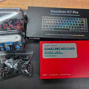 키크론 k7 pro 갈축 적축 청축 및 키캡 세트