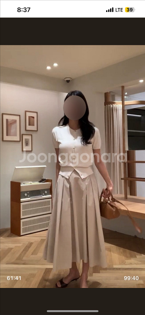 Sie 시에 샬롯 버튼 가디건 24ss 블랙--7