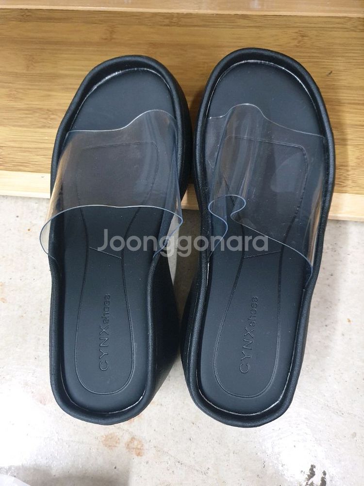 투명 통굽 슬리퍼--0