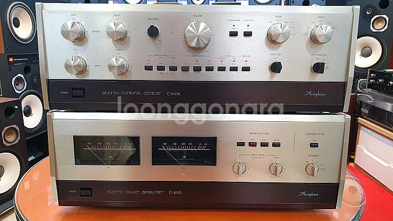 아큐페이즈P-300L파워앰프/C-200X프리앰프/민트급--0