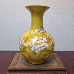 중국 경덕진제(재현) 모란문 화병 -높이 22cm