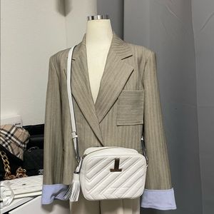 정품) 랑방 퀼팅 양가죽 수술장식 크로스백