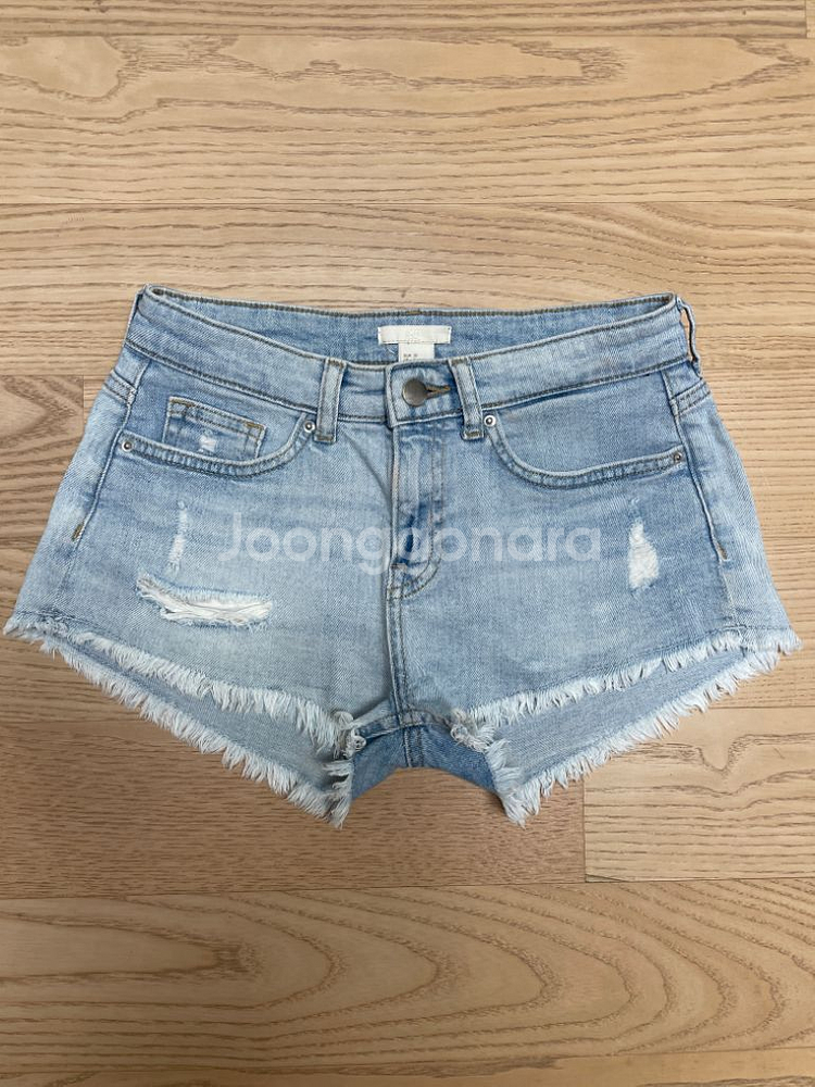 H&M 진 숏팬츠 24(EUR32) 깨끗--0