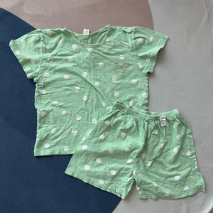 땡땡이 아동 내의 세트