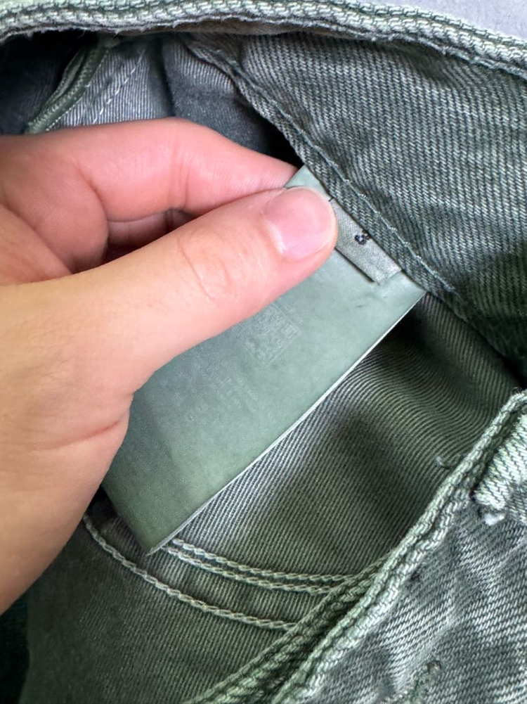 999휴머니티 가먼트다이 와이드 팬츠 그린3size 이미지